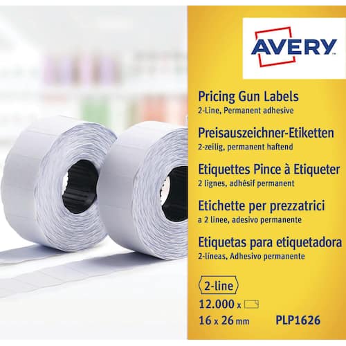 Avery Prismärkare Etikett 2-radig 26x16mm