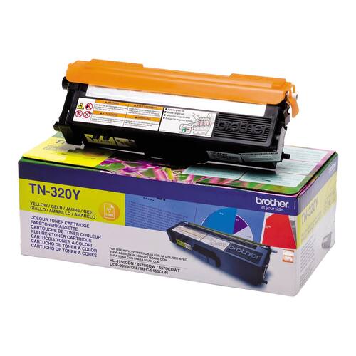 Brother Original Toner TN-320Y, Lasertoner, Tonerkartusche, gelb, 1 Stück Artikelbild Secondary1 L
