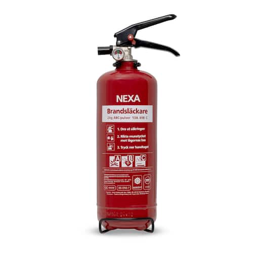 NEXA Brandsläckare pulver 2kg röd 13A 89B C produktfoto Secondary1 L