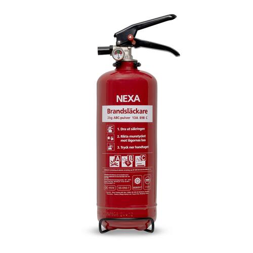 NEXA Brandsläckare pulver 2kg röd 13A 89B C produktfoto Secondary1 L