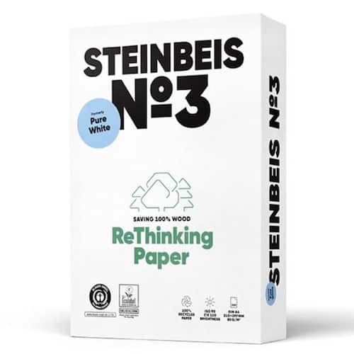 ReThinking Paper Steinbeis No.3, RC-Kopierpapier, Druckerpapier, umweltfreundlich, A4, 80g/m², 500 Blatt pro Packung, 5 Packungen Artikelbild
