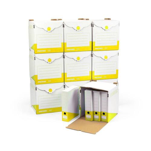 Pressel Archivset A75, Weiß-Gelb, 10 Sammelbehälter + 40 Archivboxen (vorher Art.Nr. 226105) Artikelbild