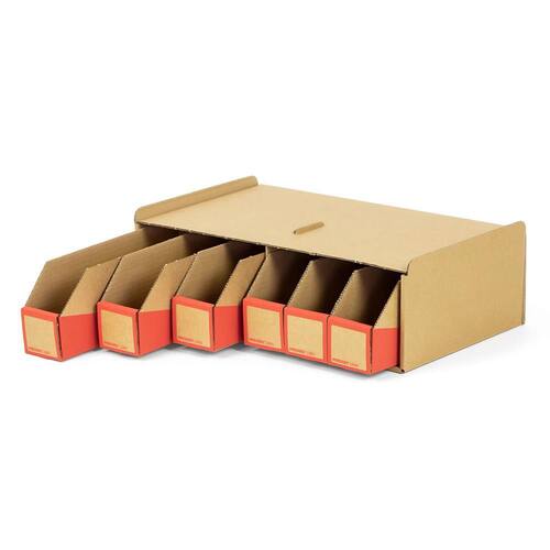 Pressel Kleinteile-Magazin Braun/Rot, 60 x Boxen 65mm + 10 x Korpus, 1 Set (vorher Art.Nr. 916103) Artikelbild Secondary1 L