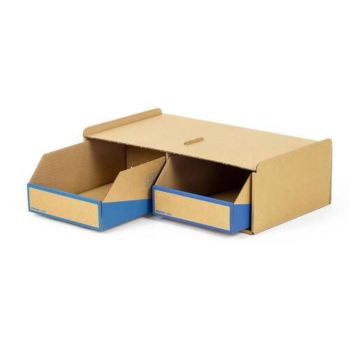 Pressel Kleinteile-Magazin Braun/Blau, 20x Boxen 200mm + 10x Korpus, 1 Set (vorher Art.Nr. 912102) Artikelbild Secondary1 L