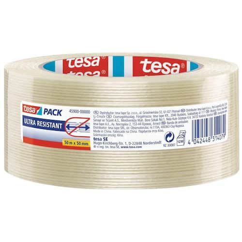 tesa® Filamentband tesapack® Ultra Resistant Klebeband, 50mm x 50m, transparent, 1 Rolle Artikelbild
