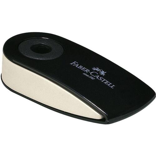 Faber-Castell Sleeve Mini Radierer mit Kunststoffhülle, 54x24x10 mm, weiß/schwarz, 1 Stück Artikelbild Secondary1 L