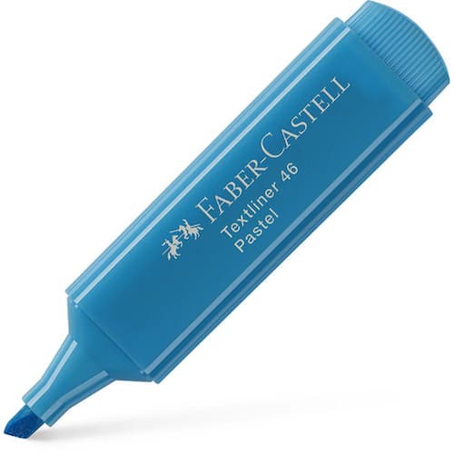 Faber-Castell Textliner 46 Pastel, Textmarker, Highlighter, Keilspitze, hellblau, 1 Stück Artikelbild