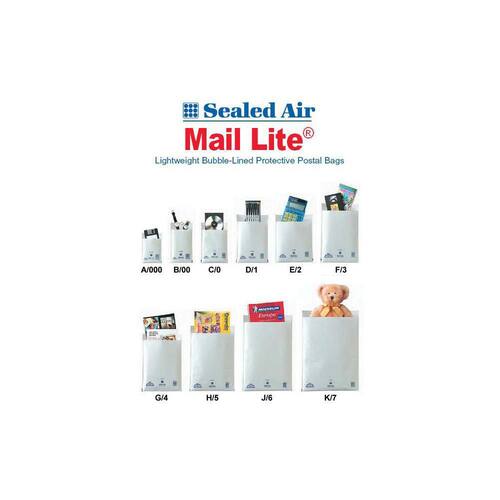Mail Lite® Luftpolsterversandtasche, B/00, 120x210mm, braun, 10 Stück pro Packung Artikelbild Secondary2 L