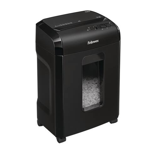 Fellowes Aktenvernichter Powershred® 10M, Reißwolf, Shredder, Partikelschnitt, 345x250x500mm, schwarz, 1 Stück Artikelbild Secondary1 L