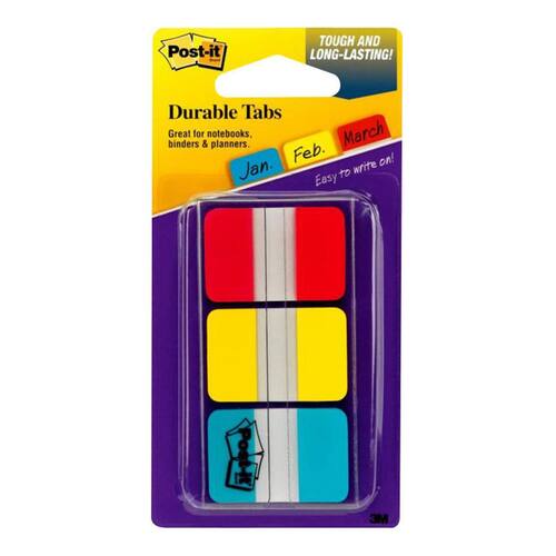 Post-it® Index-Haftstreifen Strong - Rot, Blau, Gelb Artikelbild