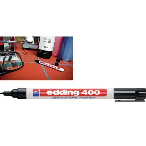 edding Permanent-Marker 400, Rundspitze, Schwarz Artikelbild Secondary1 L