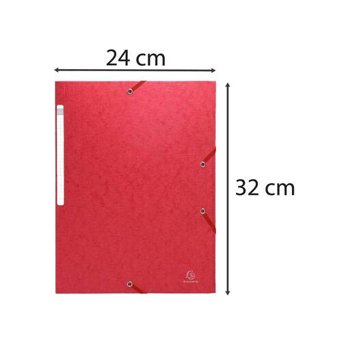 Strikkmappe EXACOMPTA A4 3klaff 425g rød produktbilde Secondary1 L