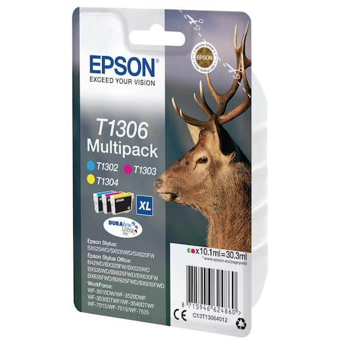 Epson Original Tinte T1306, Multipack, Tintenpartone, DURABrite, 3-farbig, 1 Packung Artikelbild Secondary1 L