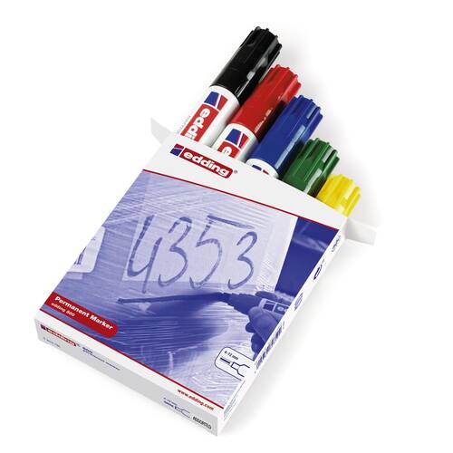 edding Permanent-Marker 800, Keilspitze, blau, 1 Stück Artikelbild Secondary1 L