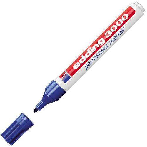 edding Permanent-Marker 3000, Rundspitze, Blau Artikelbild Secondary3 L
