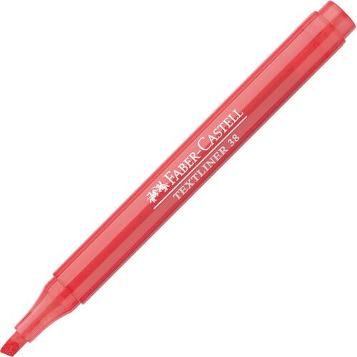Faber-Castell Textliner 38, 1577, Textmarker, Highlighter, Leuchtmarker, rot, 10 Stück Artikelbild