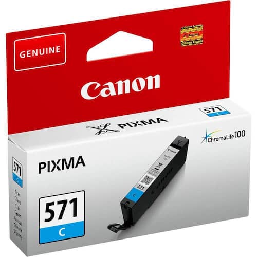 Canon Original Tintenpatrone CLI-571C, 0386C001, Druckerpatrone, Tintenkartusche, Cyan, 1 Stück Artikelbild