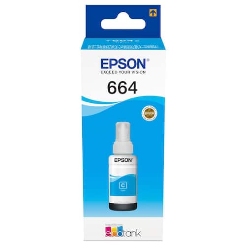 Epson Original Nachfüllpatrone T6642, Tintenpatrone, Druckerpatrone, Nachfüllung, Cyan, 1 Flasche Artikelbild
