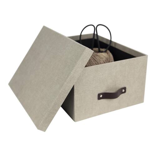 Bigso Box Förvaringsbox med lock kartong linne produktfoto Secondary1 L