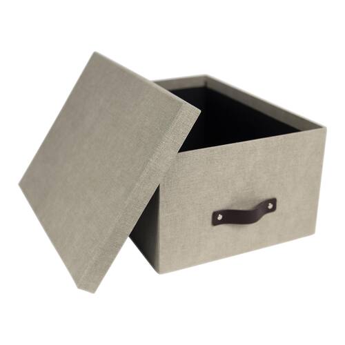 Bigso Box Förvaringsbox med lock kartong linne produktfoto Secondary2 L