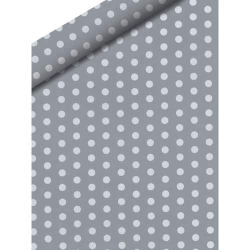 Gavepapir 10x0,7m black dots produktbilde