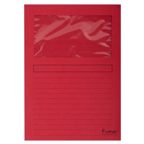 Exacompta Aktenhüllen Forever®, Sichtmappen, 120 g/m², A4, rot, 100 Stück Artikelbild