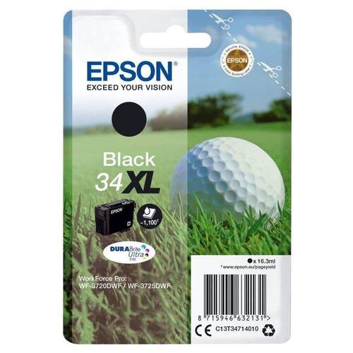 Epson Original Tintenpatrone 34XL, T347140, XL Kapazität, Druckerpatrone, Schwarz, 1 Stück Artikelbild