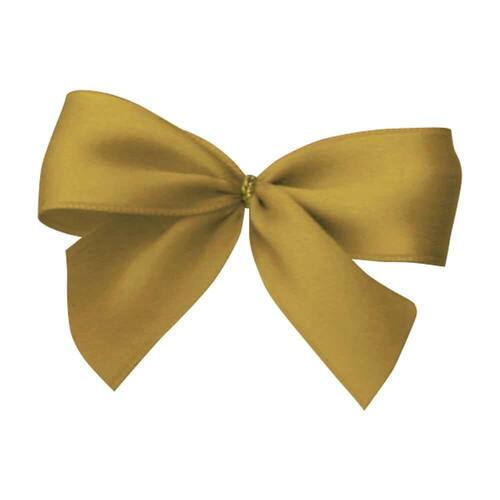 Fertigschleife mit Drahtclip L, gold, 75mm, 250 Stück Artikelbild