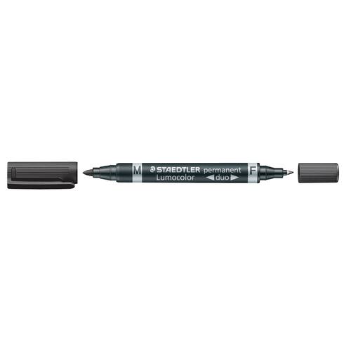 STAEDTLER Lumocolor Lumocolor Duo Permanentmarker, 0,6/1,5mm, schwarz Artikelbild Secondary1 L