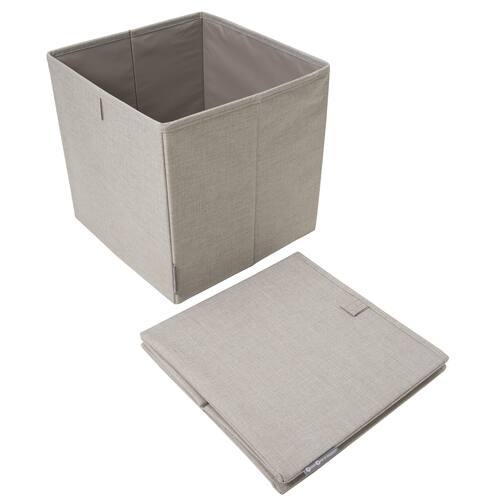 Oppbevaringsboks BIGSO kube beige produktbilde Secondary1 L