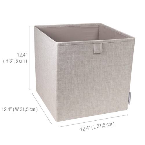 Oppbevaringsboks BIGSO kube beige produktbilde Secondary2 L