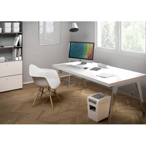 Leitz IQ Slim Home P4 Aktenvernichter, Shredder, Reißwolf, Partikelschnitt, 23l, weiß, 1 Stück Artikelbild Secondary4 L