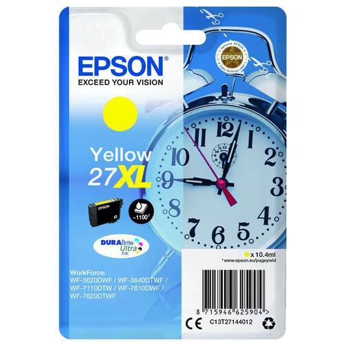 Epson Original Tinte 27XL, Tintenpatrone, DURABrite Ultra, gelb, 1 Stück Artikelbild