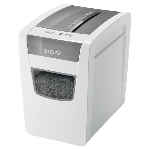 Leitz IQ Slim Home P4 Aktenvernichter, Shredder, Reißwolf, Partikelschnitt, 23l, weiß, 1 Stück Artikelbild