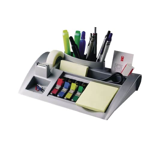 Post-it® C50 skrivbordsorganiserare + genomskinlig Magic™-tejp på 19 mm x 33 m + små indexflikar i blandade färger + notislappar från Canary Yellow™ produktfoto Secondary2 L