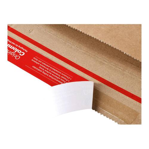 ColomPac Karton-Versandtasche mit Querbefüllung, Haftklebeverschluss und Aufreißfaden, 340x235x-35mm (A4), Braun, 100 Stück Artikelbild Secondary1 L