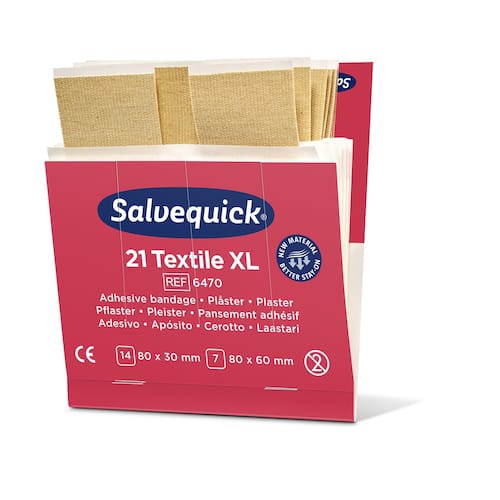 Salvequick Plåster refill textil extra stora produktfoto Secondary3 L