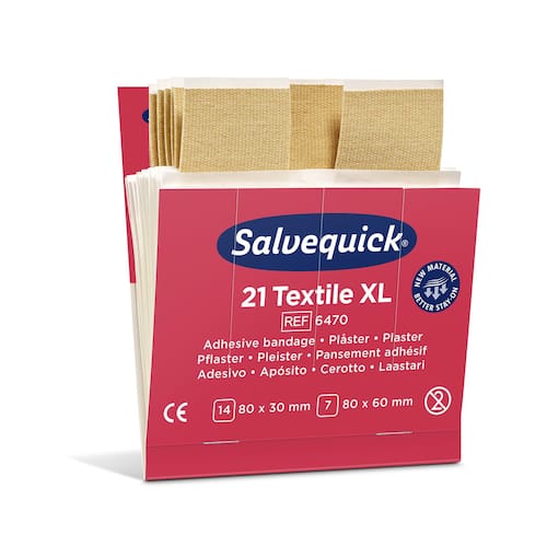 Salvequick Plåster refill textil extra stora produktfoto Secondary4 L