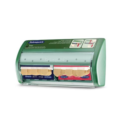 Salvequick Pflasterspender, gefüllt mit 85 Plastern, Kunststoff, grün Artikelbild