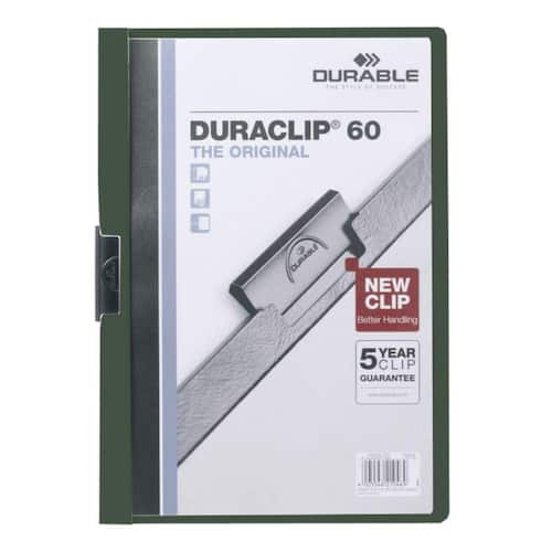 Durable Duraclip 60 Klemmmappe, Päsentationshefter, dunkelgrün, A4, 1 Stück Artikelbild