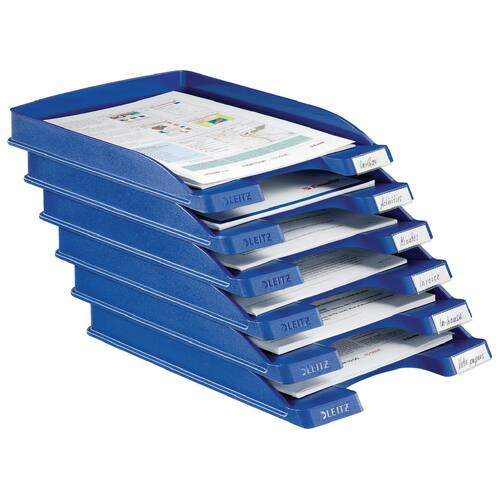Leitz Briefkorb Plus flach 5237, Ablagekorb, A4, Schwarz, 1 Stück Artikelbild Secondary3 L