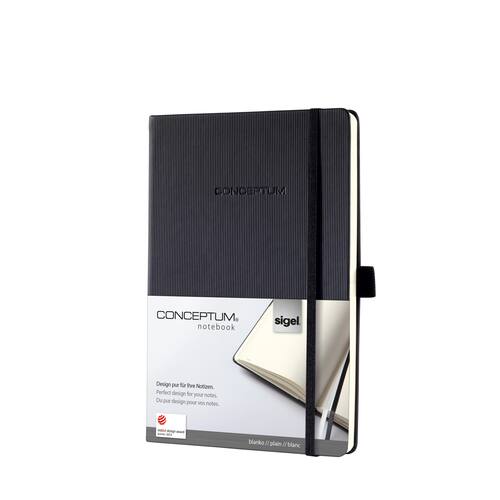sigel Notizbuch CONCEPTUM®, Gummizugverschluss, blanko, A5, Schwarz Artikelbild
