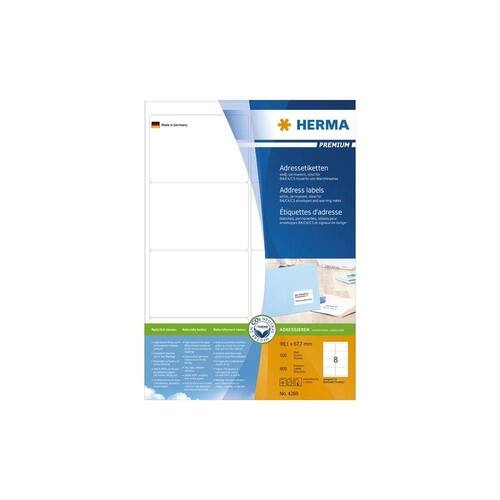 Herma Inkjet-, Laser- und Kopieretiketten, weiß, 99,1x67,7mm Artikelbild