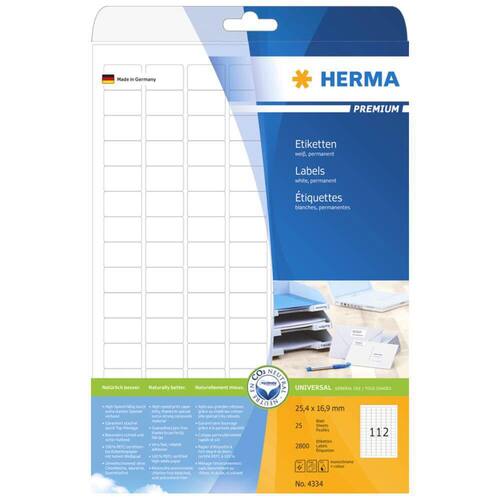 Herma Etiketten Superprint, weiß, 25,4x16,9mm, 2800 Stück Artikelbild