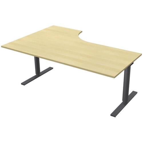 LANAB DESIGN Skrivbord El V 1,6x1,2x0,8x0,6m björkla/svart produktfoto Secondary1 L