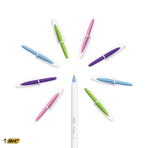 BIC® Kugelschreiber Cristal UP, Kuli, 0,6mm, Schreibfarbe vierfarbig sortiert, 1 Packung Artikelbild Secondary1 L