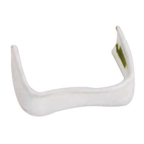 Verschlussclip vorgebogen, mit Drahtkante, weiß, 8x33 mm, 10 Packungen Artikelbild