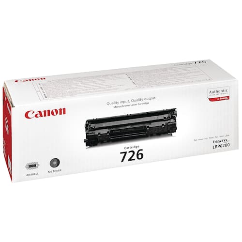 Canon Toner, 726, 3483B002, svart, singelförpackning produktfoto Secondary1 L