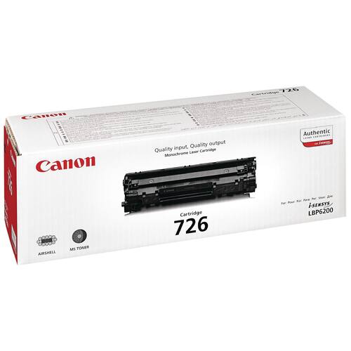 Canon Toner, 726, 3483B002, svart, singelförpackning produktfoto Secondary1 L