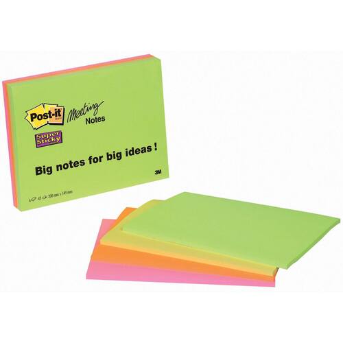 Post-it® Haftnotizen SuperSticky, liniert, 2-farbig, 127x203 mm, 2x45 Blatt Artikelbild Secondary9 L